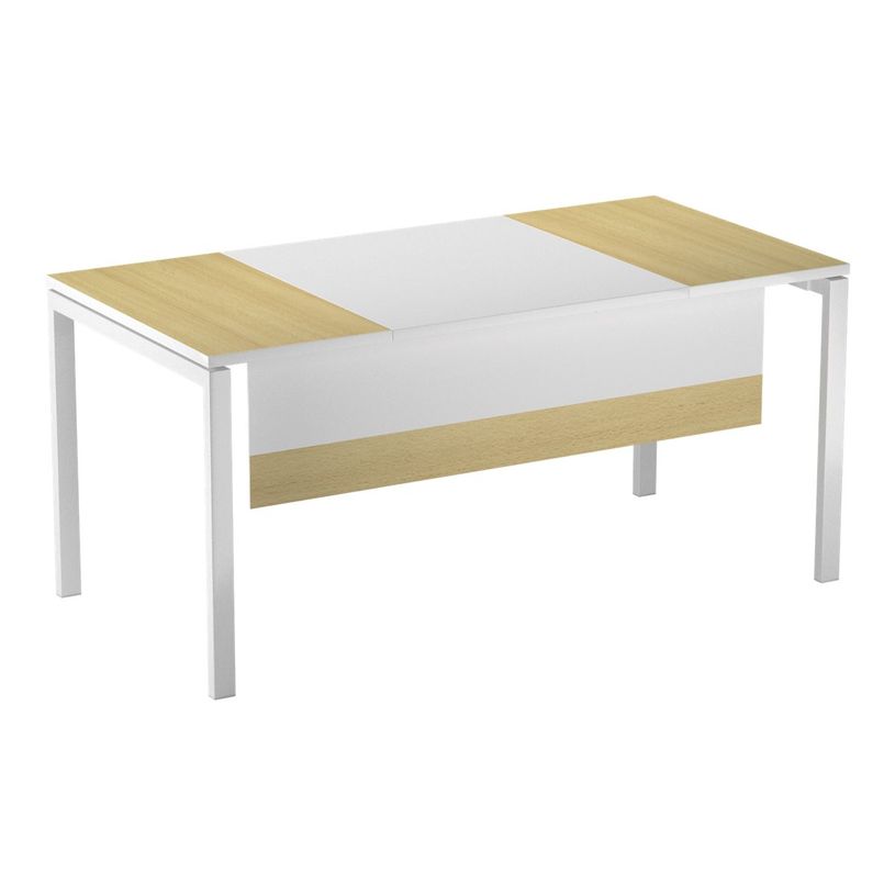 3660141251487-Voile de fond pour bureau EASYDESK L140cm - Blanc/hêtre-P_79407967_1-0