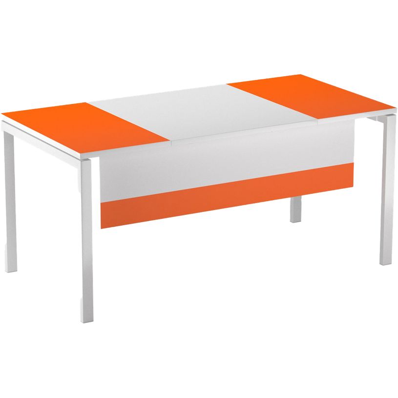 3660141251517-Voile de fond pour bureau EASYDESK L160cm - Blanc/orange-P_79407970_1-0