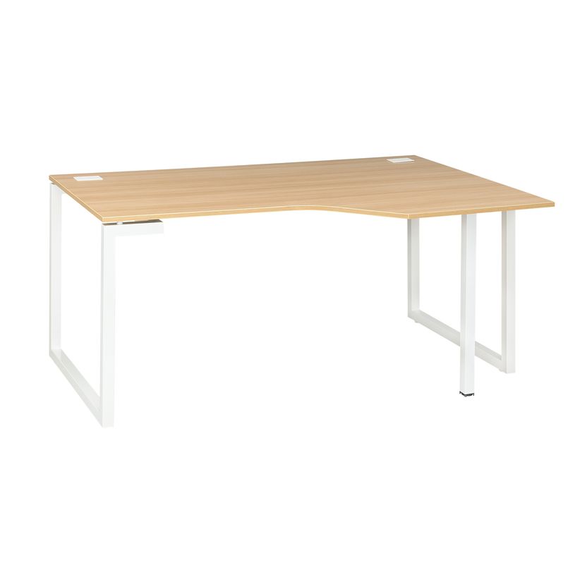 3483600495426-Bureau compact à droite SUNDAY - 160 cm - Pieds cadre - Chêne-P_79408126_1-0