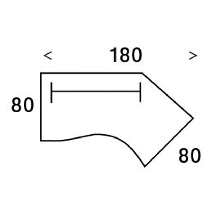 3253310150362-Bureau 135° IDRA - retour d'angle à droite - L180 cm - Pieds anthracite - plateau imitati-P_79408665_4-2