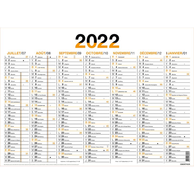 3108725705006-Oberthur Fluo - Calendrier 7 mois par face - 41 x 57 cm - disponible dans différentes coul-P_79408780_5-4