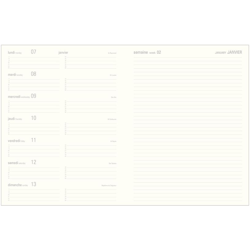 3108728253207-Agenda Stan - 1 semaine sur 2 pages - 19 x 24,5 cm - disponible dans différentes couleurs -P_79408802_6-4