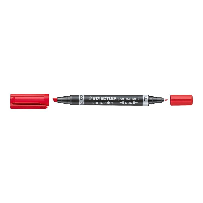 4007817186305-STAEDTLER Lumocolor duo - marqueur biseau double pointe - permanent - rouge - 1.5- 4 mm / 0-P_79408907_1-0