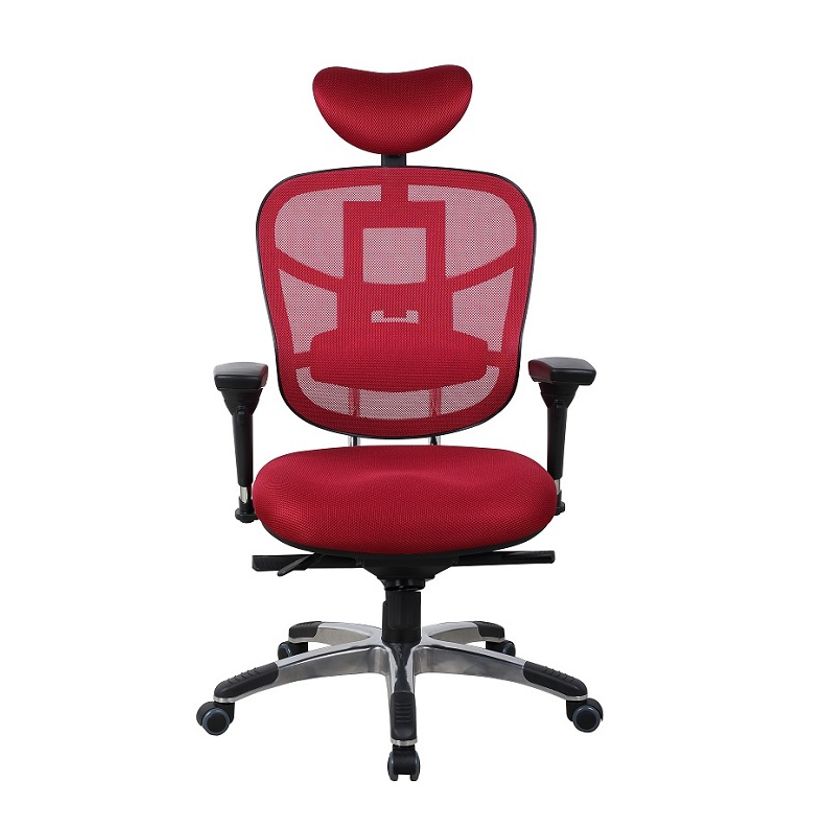 3760185025034-Fauteuil de bureau TECKNET - accoudoirs réglables - appuie-tête réglable - Rouge bordeau-P_79408939_2-1