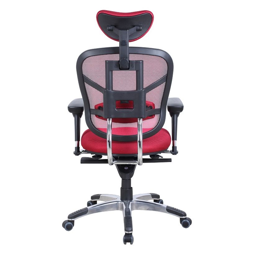 3760185025034-Fauteuil de bureau TECKNET - accoudoirs réglables - appuie-tête réglable - Rouge bordeau-P_79408939_4-3