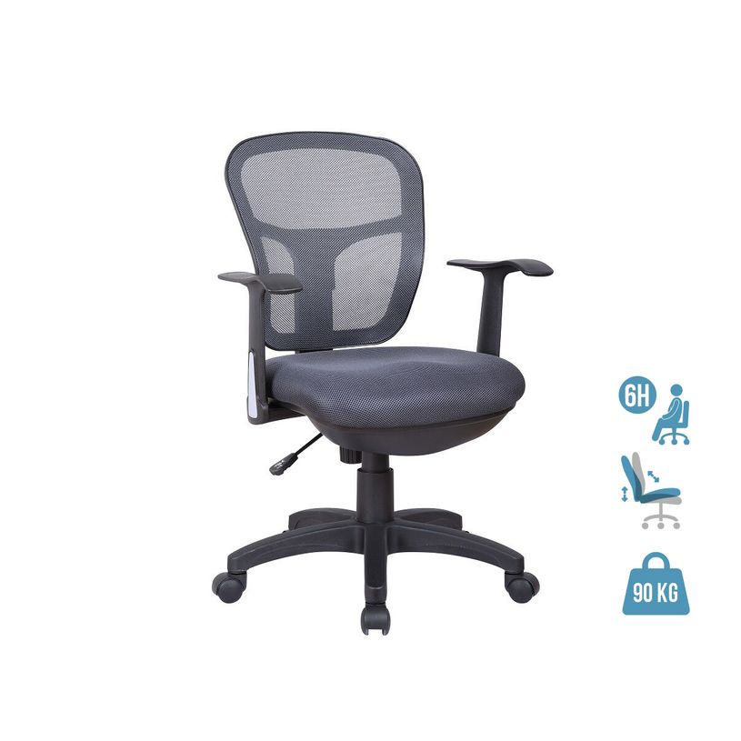 3760185027557-Fauteuil de bureau PHOENIX - accoudoirs fixes - Gris-P_79408940_1-0