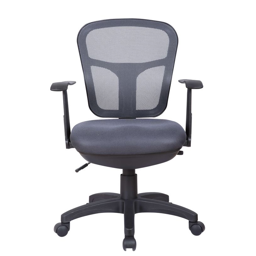 3760185027557-Fauteuil de bureau PHOENIX - accoudoirs fixes - Gris-P_79408940_2-1