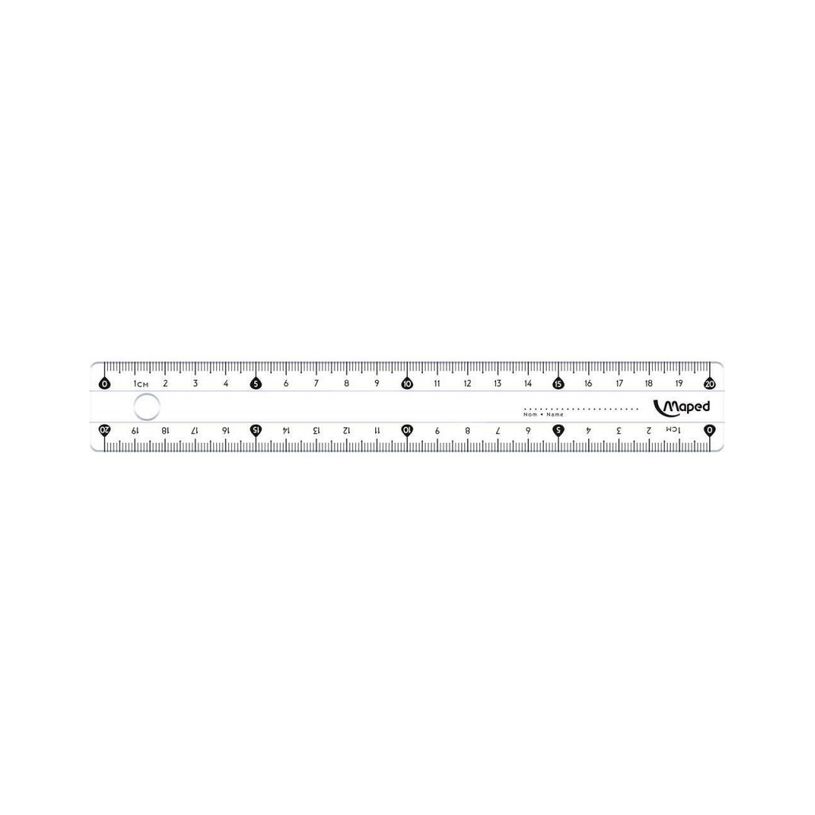 3154141461125-Maped Essentials 146 - Règle plate - 20 cm - plastique translucide-P_79408964_1-1
