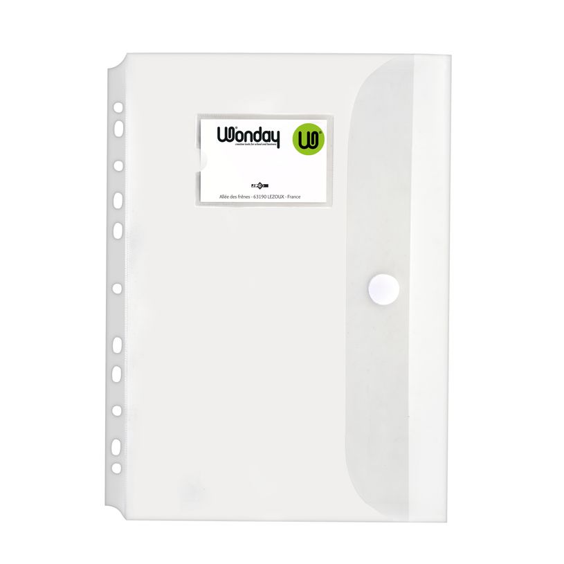 3457708919122-Wonday - Pochette perforée à scratch A4 avec porte carte de visite-P_79409082_1-0