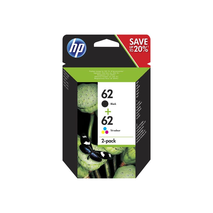 0889894508881-HP 62 - Pack de 2 - noir, couleur (cyan, magenta, jaune) - cartouche d'encre originale (N-P_79409108_10-17