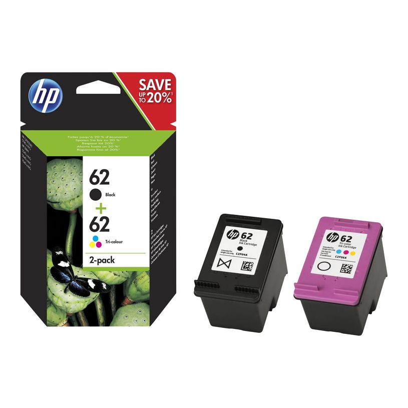 0889894508881-HP 62 - Pack de 2 - noir, couleur (cyan, magenta, jaune) - cartouche d'encre originale (N9-P_79409108_31-7