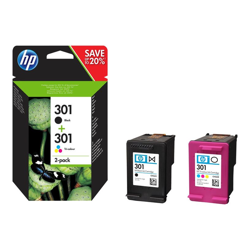 0889894508898-HP 301 - Pack de 2 - noir et 3 couleurs - cartouche d'encre originale (N9J72AE)-P_79409109_40-15