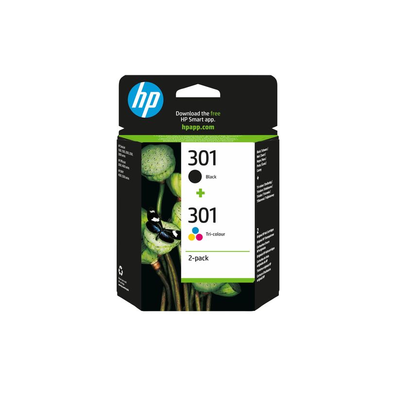 0889894508898-HP 301 - Pack de 2 - noir et 3 couleurs - cartouche d'encre originale (N9J72AE)-P_79409109_46-27