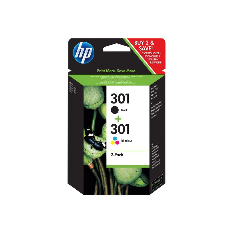 0889894508898-HP 301 - Pack de 2 - noir et 3 couleurs - cartouche d'encre originale (N9J72AE)-P_79409109_9-12