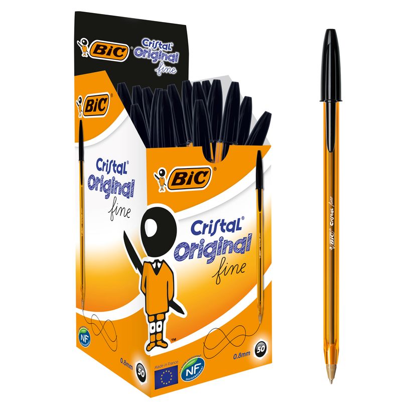 3086123134485-BIC Cristal Fine - 50 Stylos à bille - noir-P_79409112_1-0