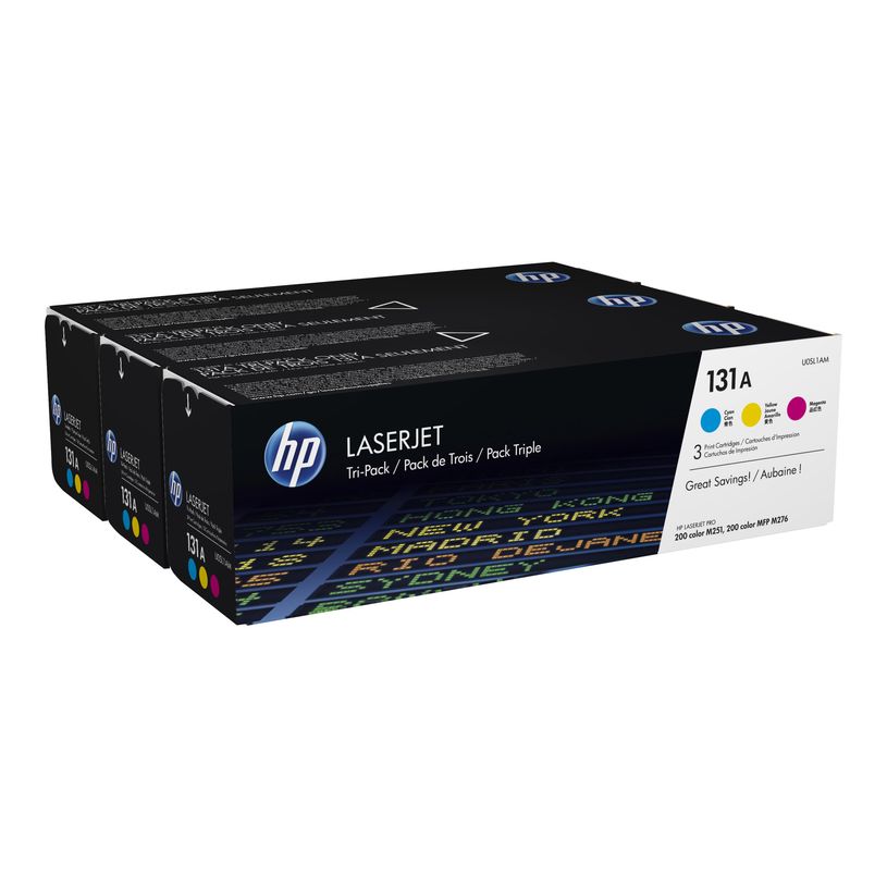 0888182055885-HP 131A - pack de 3 - jaune, cyan, magenta - cartouche laser d'origine (U0SL1AM)-P_79409265_3-0