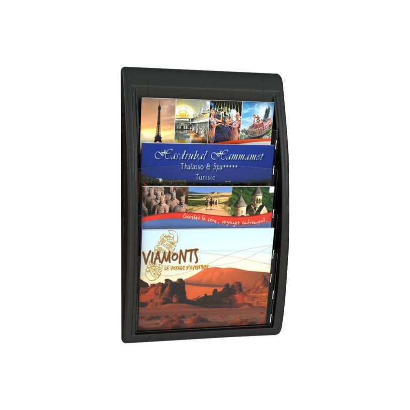 3660141133370-Présentoir mural Quick Fit pour documents 24 x 32 cm paysage - 4 compartiments - noir/tran-P_79409426_1-0
