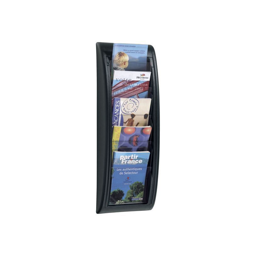 3660141203653-Présentoir mural Quick Fit pour documents A5 - 5 compartiments - gris/transparent-P_79409431_1-0