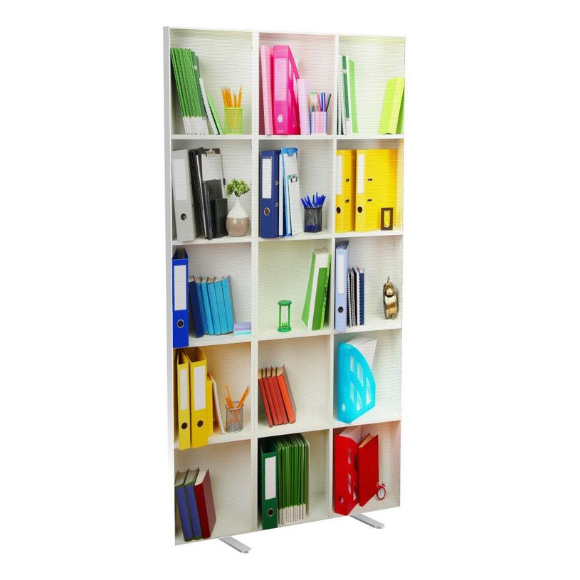 3660141945126-Cloison de séparation EASYSCREEN - L94 x H174 cm - bibliothèque-P_79409461_1-0