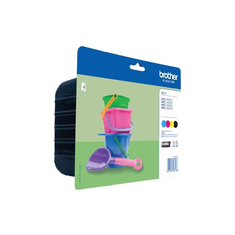 5014047567186-Brother LC221 - Pack de 4 - noir, cyan, magenta, jaune - cartouche d'encre originale-P_79409598_2-1