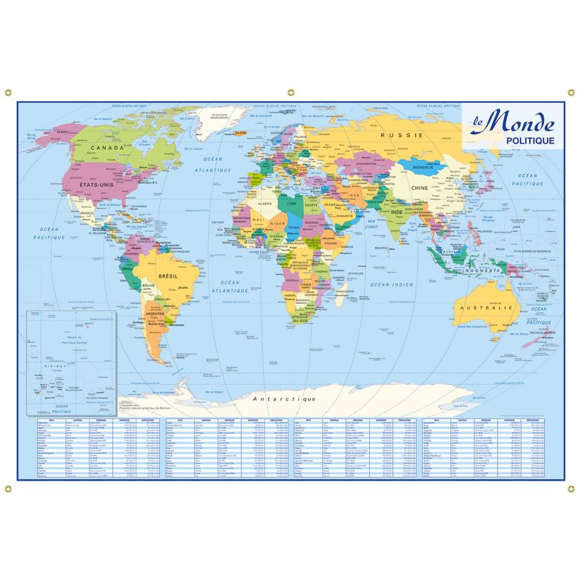 3592930008630-Carte muette Europe Monde - 98 x 138 cm - Bouchut--2