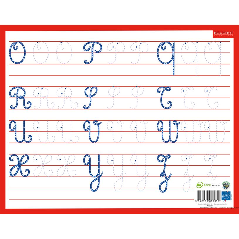 3592930010350-Ardoise Majuscules Cursives - 21 x 26,5 cm - Bouchut--1