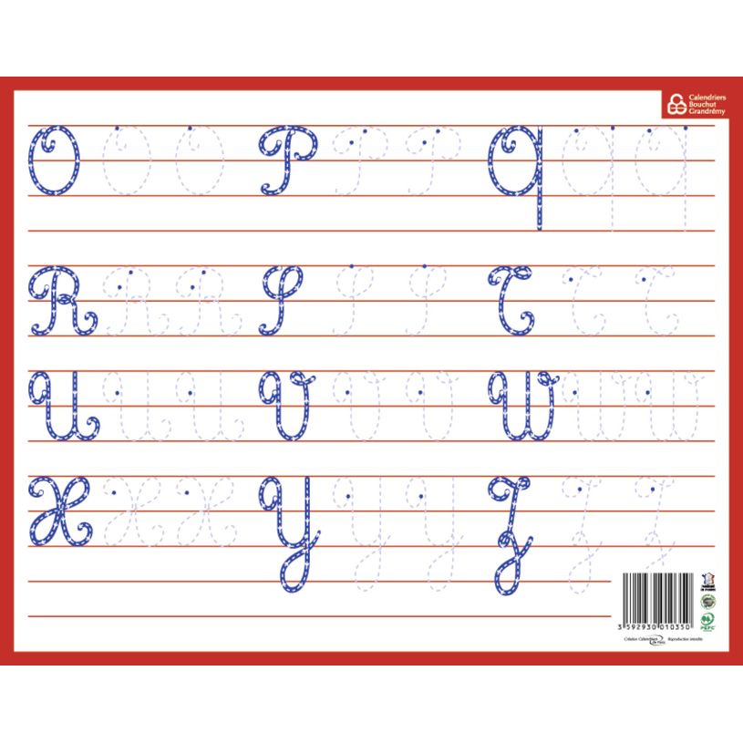 3592930010350-Ardoise Majuscules Cursives - 21 x 26,5 cm - Bouchut--2