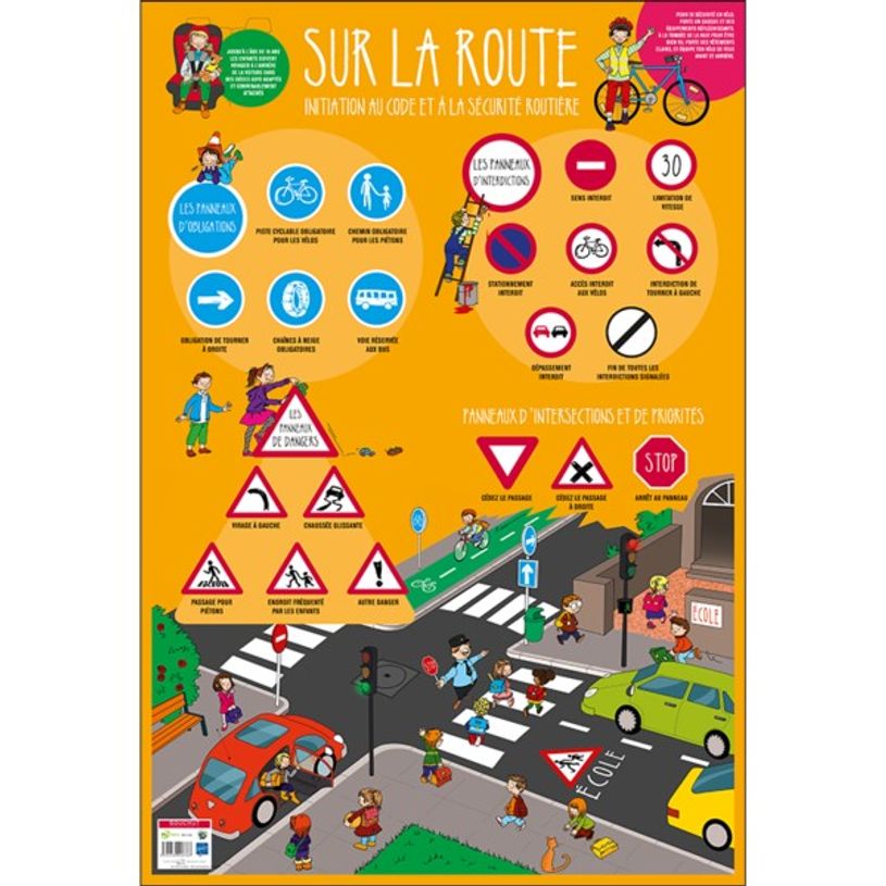 3592930008388-Bouchut - Poster pédagogique effaçable - 52 x 76 cm - Code de la route-P_79409626_1-0