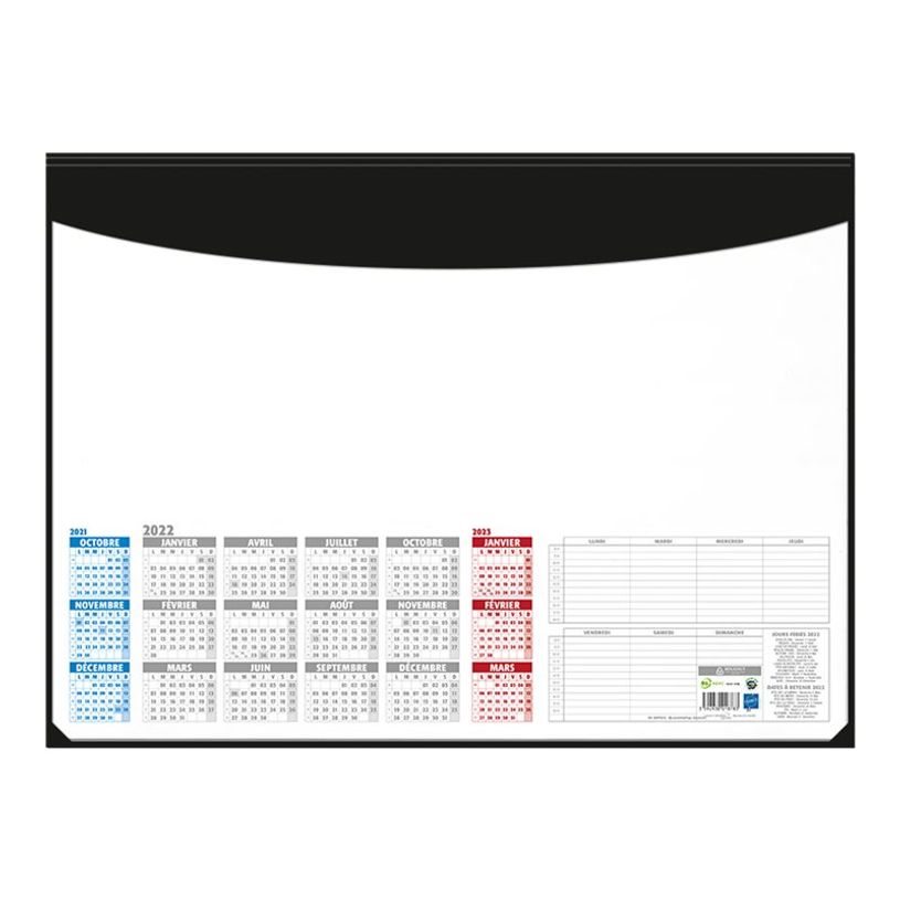 3592930025095-Bouchut Quadri Pratic - Sous-main avec calendrier 2021-2023 - 40,5 x 55 cm - noir-P_79409660_1-0