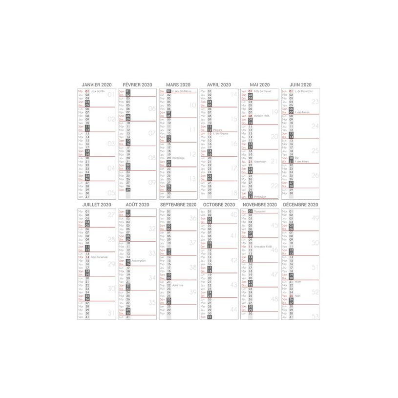 3592930029192-Calendrier illustré BOUCHUT 30 x 30 cm EVASION Pefc 70 %-P_79409679_1-15