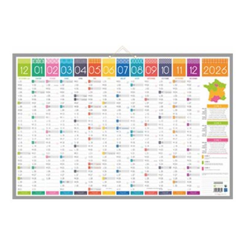 3592930028942-Calendrier bancaire année civile BOUCHUT "Tendance Maxi" 43 x 65 cm Pefc 70 %-P_79409682_1-1