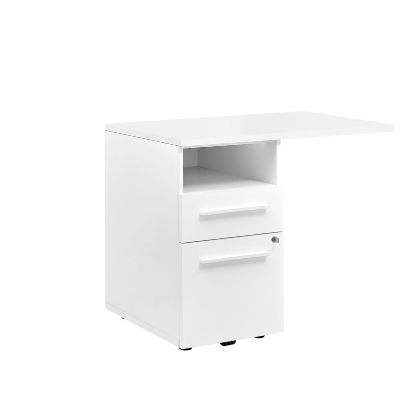 2012349336083-Caisson bout de bureau YES ! - Profondeur 60 cm - top long 100 cm - Blanc-P_79409695_1-0