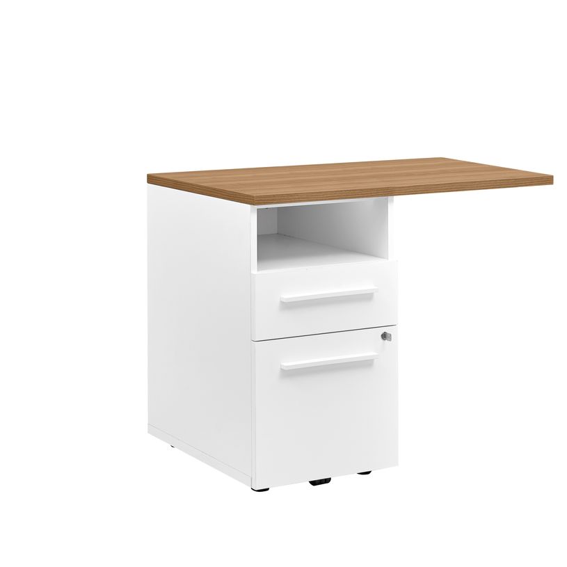 2012349336120-Caisson bout de bureau YES ! - Profondeur 60 cm - top long 100 cm - Merisier-P_79409697_1-0