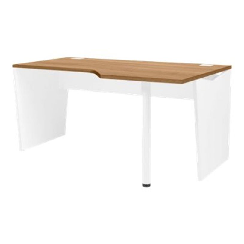 2012349337103-Gautier office YES - Bureau - Rectangulaire arrondi à droite - Pieds plein bois - Merisier-P_79409736_1-0