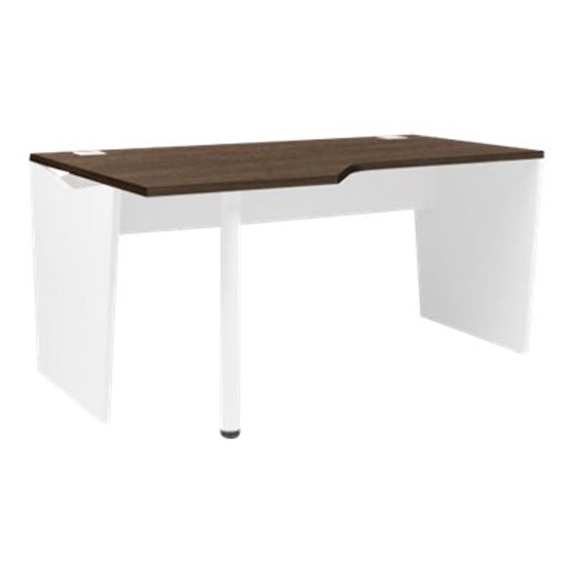 2012349337134-Bureau compact 90° - YES ! - pieds panneaux - retour gauche - chêne royal-P_79409737_1-0