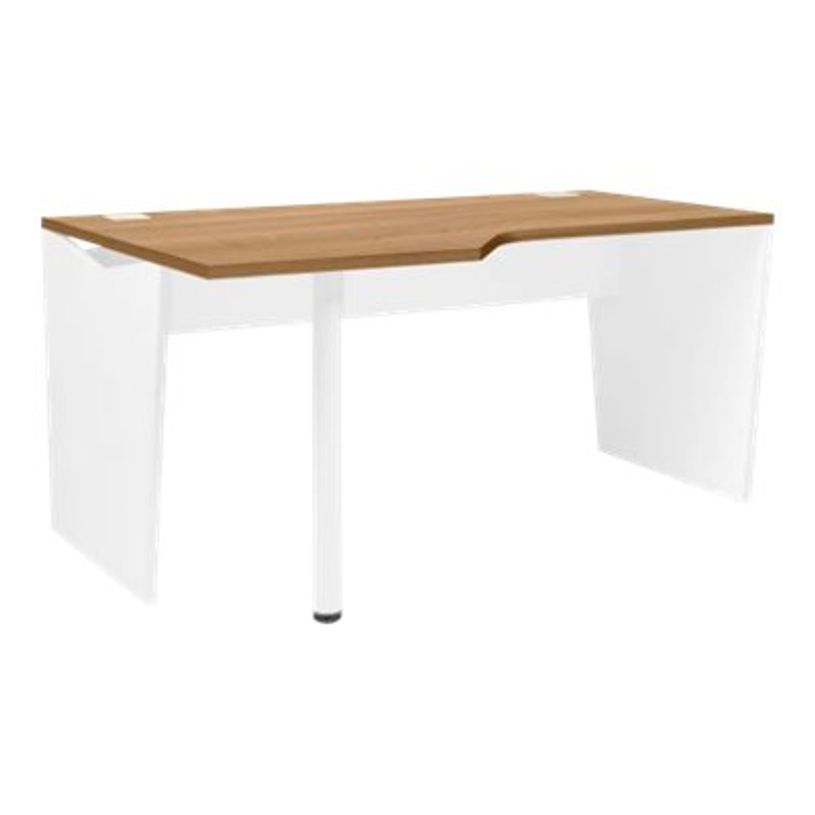 3483600722201-Bureau compact 90° à gauche YES ! - 160 cm - Pieds panneaux fixes - Merisier-P_79409738_1-0