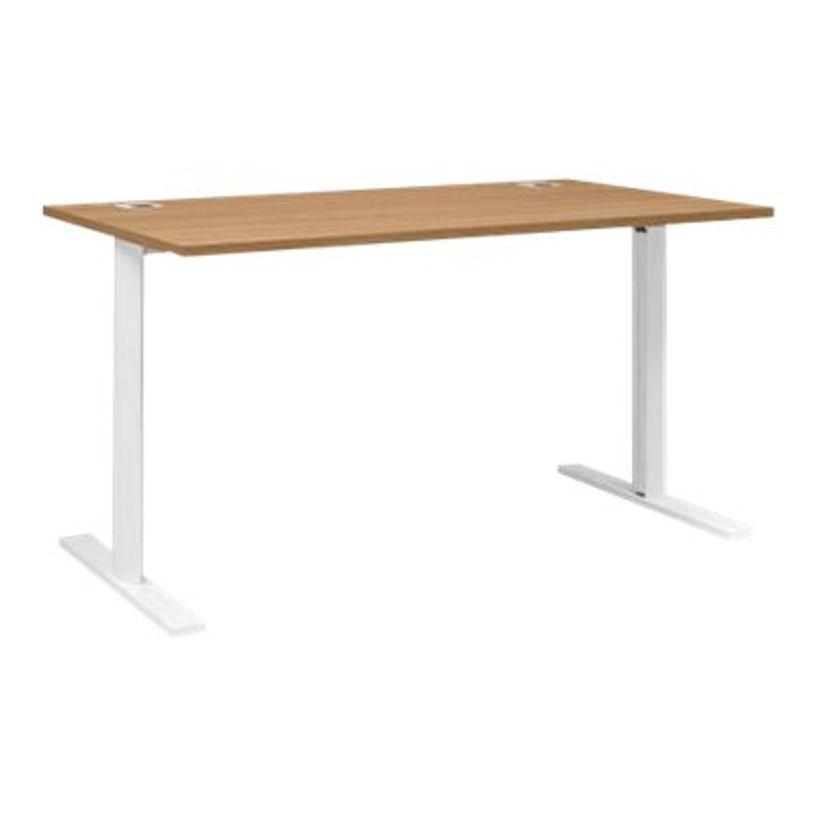 3483600722249-Bureau électrique réglable YES ! - 140 cm - Merisier-P_79409755_1-0