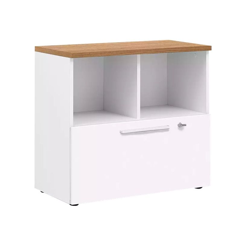 2012349337912-Rangement bas YES ! - L80 x H74 x P42 - 2 cases / 1 tiroir - Façade blanche - Dessus meris-P_79409769_1-0