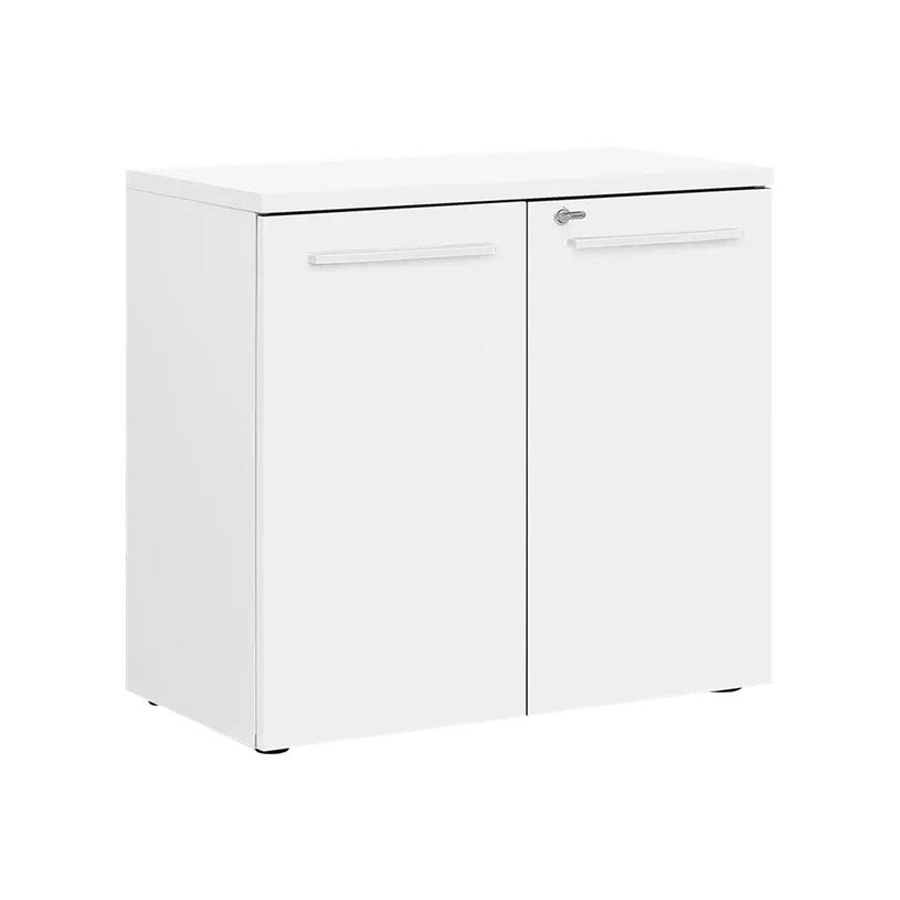 3483600706232-Armoire mi-haute YES ! - L80 x H74 x P42 - 2 portes - Façade et dessus blanc-P_79409801_1-0