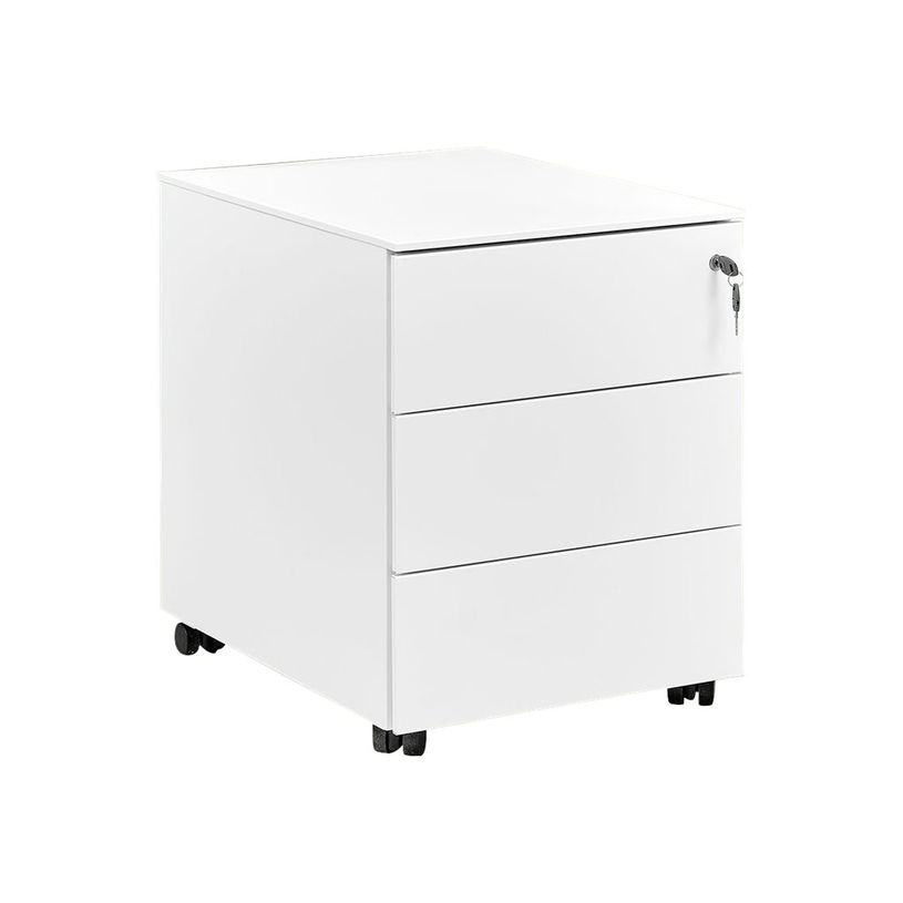 3483600714275-Caisson mobile ARPE/SUNDAY - Profondeur 54 cm - 3 tiroirs - métal laqué blanc-P_79409836_1-0