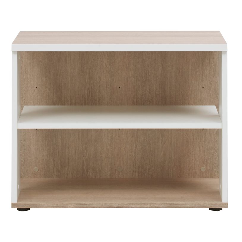 3483600714947-Meuble bas ARPE - L77 x H60 x P42 - Chêne et blanc-P_79409837_1-0