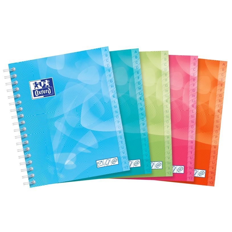 2012349338643-Oxford - Répertoire à spirale 12 x 14,8 cm - 160 pages - Disponible dans différentes couleurs--0