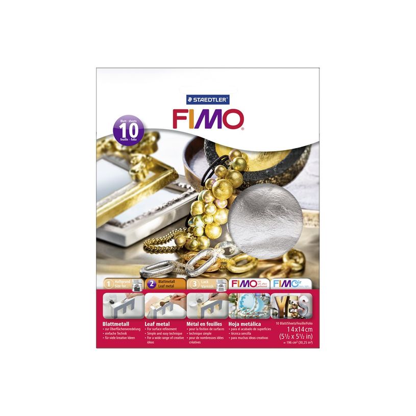 4007817014844-STAEDTLER FIMO - Foil - 10 feuilles en métal - argenté-P_79410146_1-0