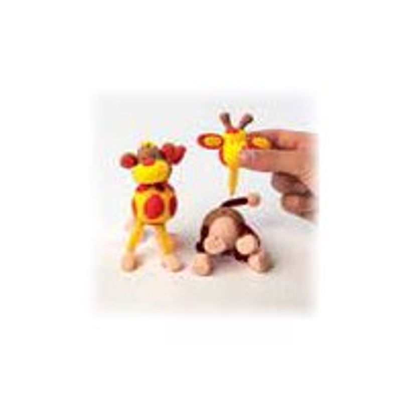 4007817320051-FIMO kids create&play Crazy Animals Monkey + Giraffe - kit de pâte à modeler-P_79410160_1-1