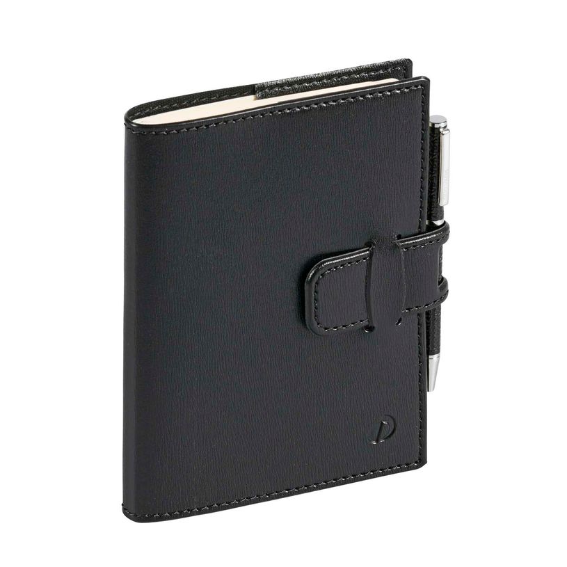 3371010175765-Agenda de poche Soho Randonnée Prestige avec porte mine - 1 semaine sur 2 pages - 9 x 12,5 cm - noir ---1