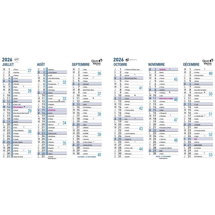3371010384983-Quo Vadis - Calendrier origami 3 mois par face - 18 x 36 cm--1