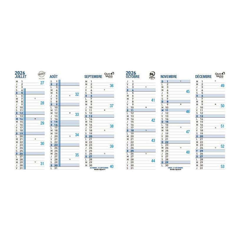 3371010385096-Quo Vadis - Calendrier origami 3 mois par face - 13 x 26 cm--1