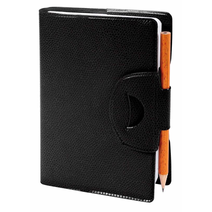 3371010132799-Quo Vadis - Agenda - Maor - Journalier - Multilingue - Impala - Noir - 12 mois de janvier à décembre - 8,5x13 cm - Papier Clairefontaine blanc - Fabri--0