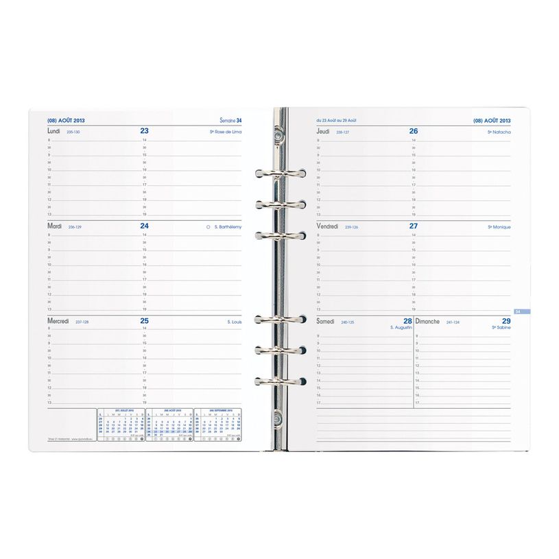 3371010119097-Quo Vadis - Recharge Organiseur - 2026-2027 - Timer 21 Horizontal - Semainier Horizontal - Français - 16 mois de sept-P_79410305_3-2