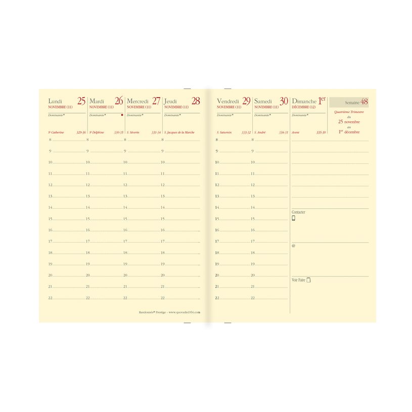 3371010380695-Agenda Vénézia avec répertoire - 1 semaine sur 2 pages - 9 x 12,5 cm - violet - Quo Vadi-P_79410332_2-1